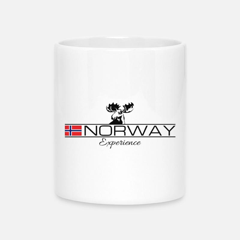 Norway Experience Elch Moose Design - Mug with Heart-Shaped Handle - white