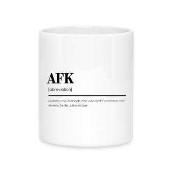 Définition humoristique de l'AFK' Gamer - Mug avec anse en forme de cœur - blanc - Devant