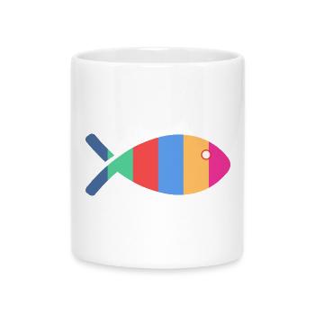 POISSON. SARDINE. POISSON D'AVRIL. MER. OCÉAN. NAT - Mug avec anse en forme de cœur - blanc - Devant