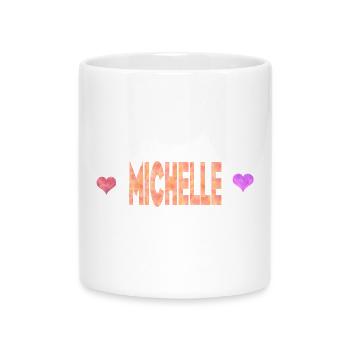Michelle - Mug avec anse en forme de cœur - blanc - Devant