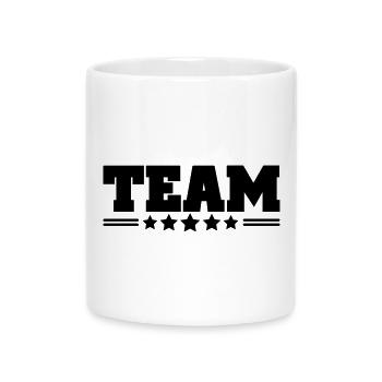 team - Mug avec anse en forme de cœur - blanc - Devant