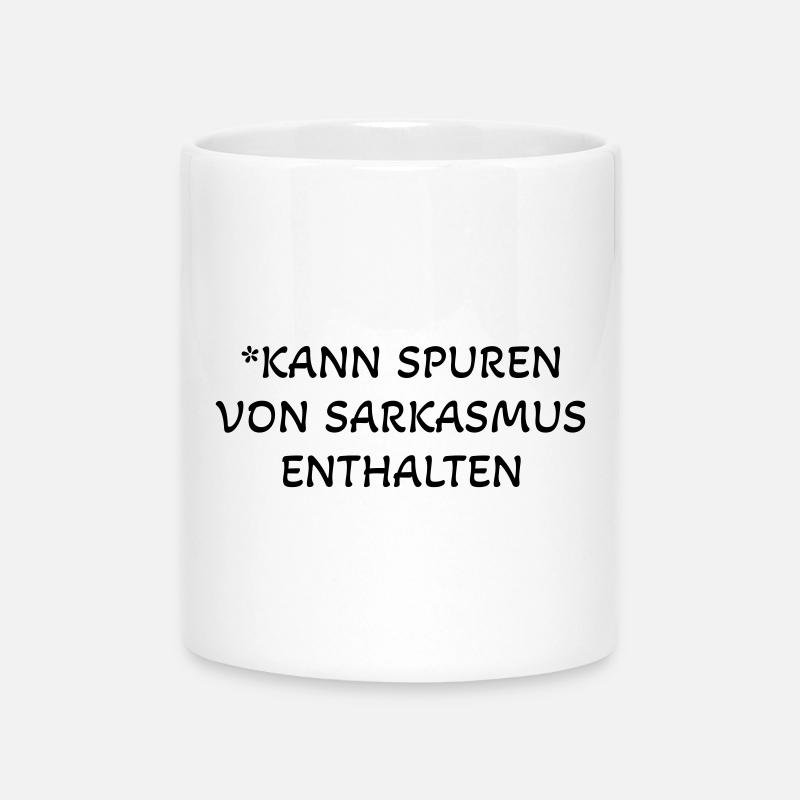 Le sarcasme retrace l’humour en disant - Mug avec anse en forme de cœur - blanc