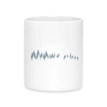 Ruhige Bergwaldszene - Tasse mit Herzhenkel - Weiß - Vorne