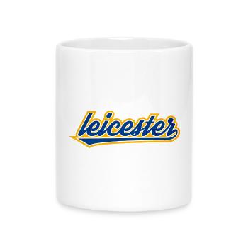 Leicester Script Swoosh on clothing - Mug with Heart-Shaped Handle - white - Front
