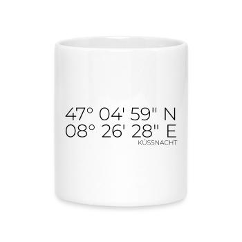 Coordinates Küssnacht Schwyz - Mug with Heart-Shaped Handle - white - Front