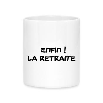 Finally! Retirement - Mug with Heart-Shaped Handle - white - Front