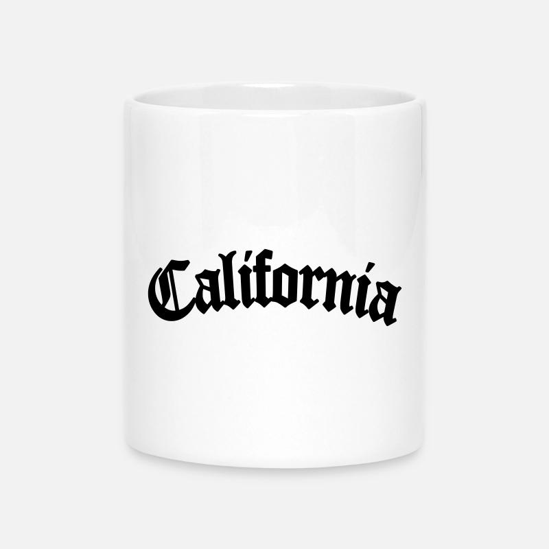california - Tasse mit Herzhenkel - Weiß