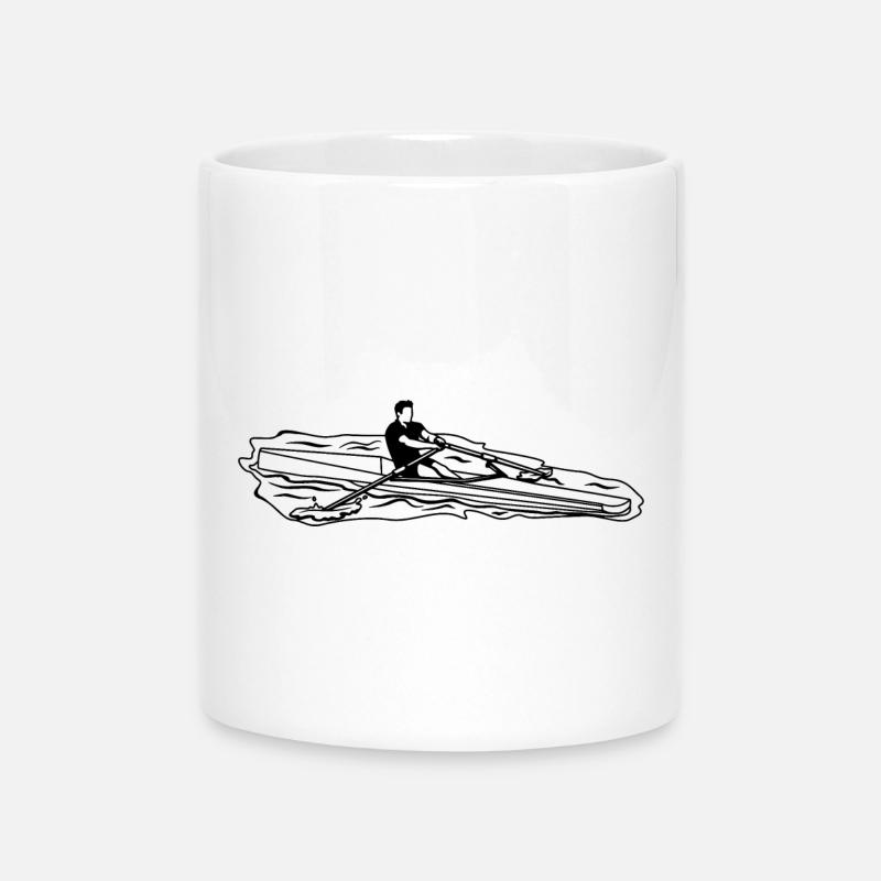 Rower - Mug with Heart-Shaped Handle - white