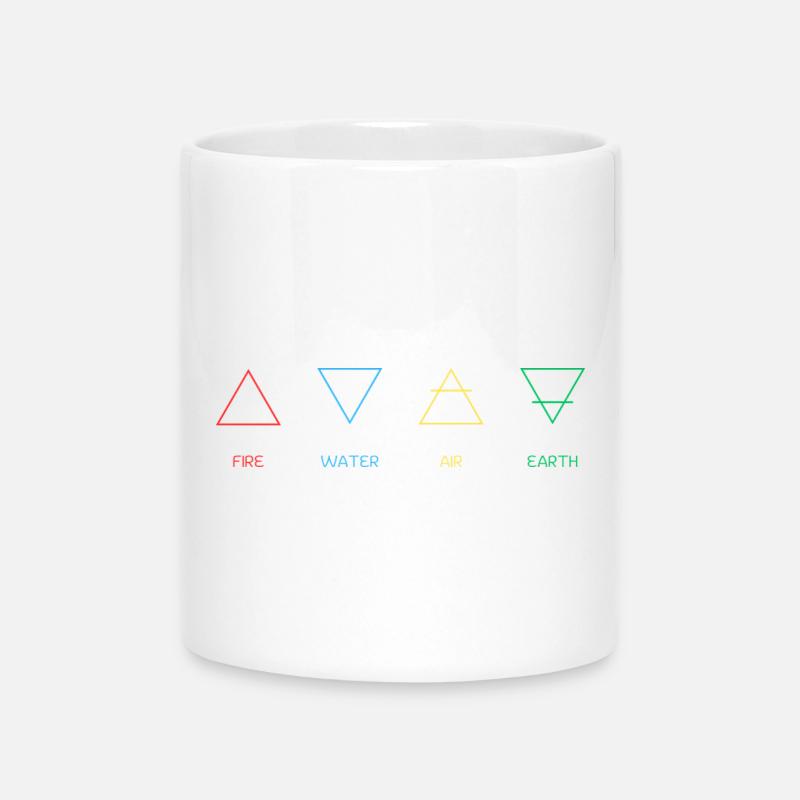 Four elements - Mug with Heart-Shaped Handle - white
