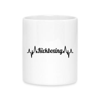 Kickboxing ECG Heartline - Mug avec anse en forme de cœur - blanc - Devant