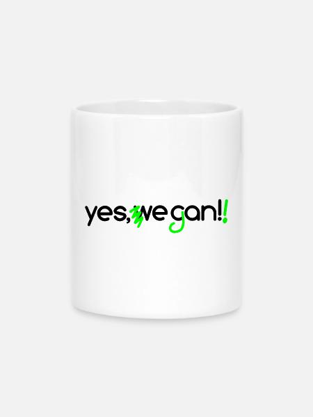 yes we can vegan - Tasse mit Herzhenkel - Weiß