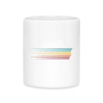 Silhouette de la Course à rayures arc-en-ciel - Mug avec anse en forme de cœur - blanc - Devant