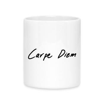 carpe diem - Mug with Heart-Shaped Handle - white - Front