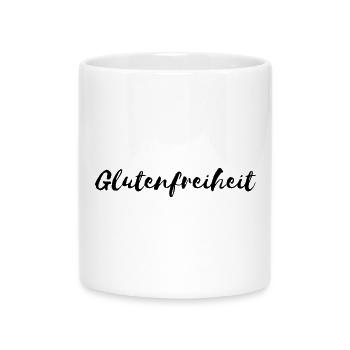 Glutenfreiheit - Tasse mit Herzhenkel - Weiß - Vorne