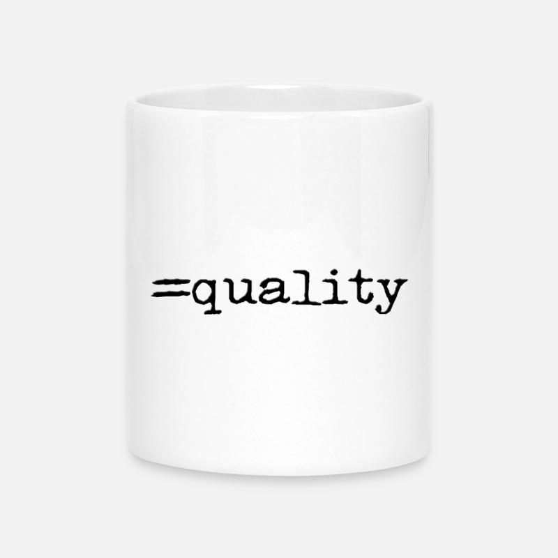 Égalité - Mug avec anse en forme de cœur - blanc