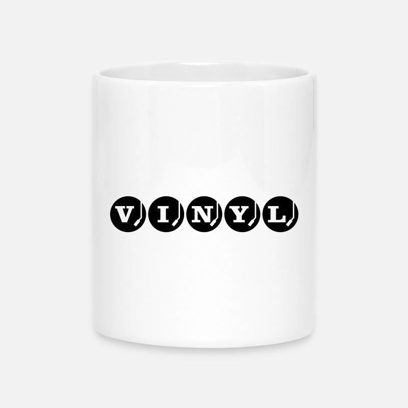 VINYL Disques vinyles Design DJ - Mug avec anse en forme de cœur - blanc