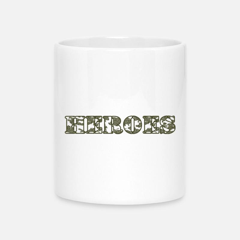 Héros - Mug avec anse en forme de cœur - blanc