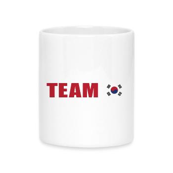 Conception d’inspiration du drapeau sud-coréen - Mug avec anse en forme de cœur - blanc - Devant