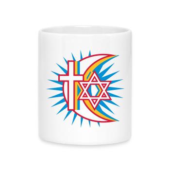 Drei Religionen - Tasse mit Herzhenkel - Weiß - Vorne