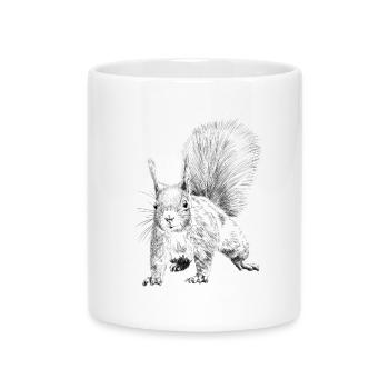 Eichhörnchen  - Tasse mit Herzhenkel - Weiß - Vorne
