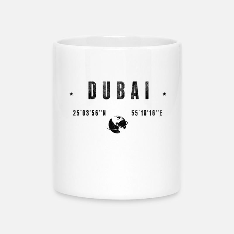 Dubai - Mug with Heart-Shaped Handle - white