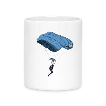 Fallschirmspringer - Tasse mit Herzhenkel - Weiß - Vorne