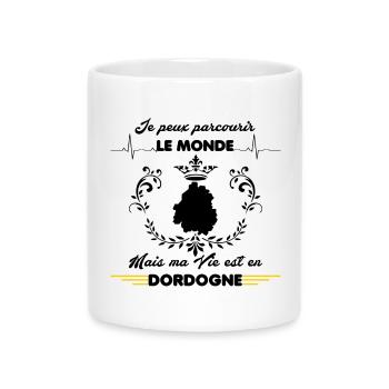 MA VIE EST EN DORDOGNE - Mug avec anse en forme de cœur - blanc - Devant