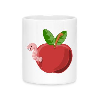 Wurm - Tasse mit Herzhenkel - Weiß - Vorne
