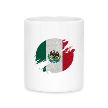 Mexiko Kreis / Flagge Geschenk - Tasse mit Herzhenkel - Weiß - Vorne