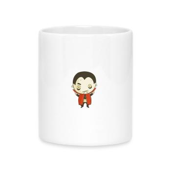 Dessin animé Vampire Dracula mignon – Conception d’Halloween - Mug avec anse en forme de cœur - blanc - Devant