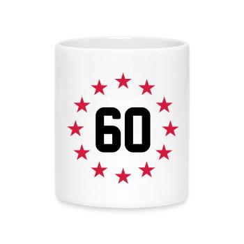 60 ans - Mug avec anse en forme de cœur - blanc - Devant