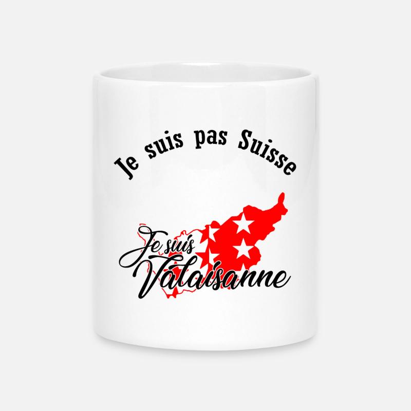 I am from Valais - Mug with Heart-Shaped Handle - white