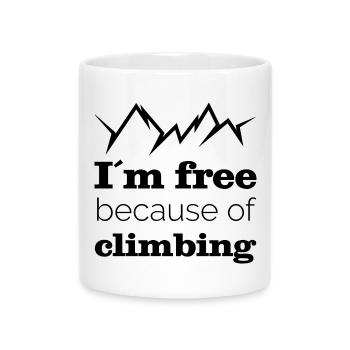 montagnes, randonnée, escalade, nature, liberté, dictons, icône - Mug avec anse en forme de cœur - blanc - Devant
