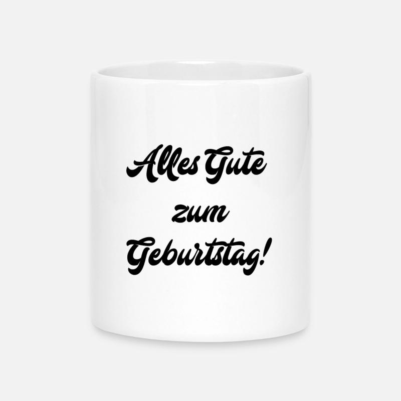 Bon anniversaire! - Mug avec anse en forme de cœur - blanc
