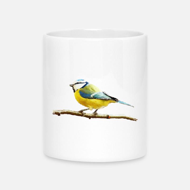 Meise - Tasse mit Herzhenkel - Weiß
