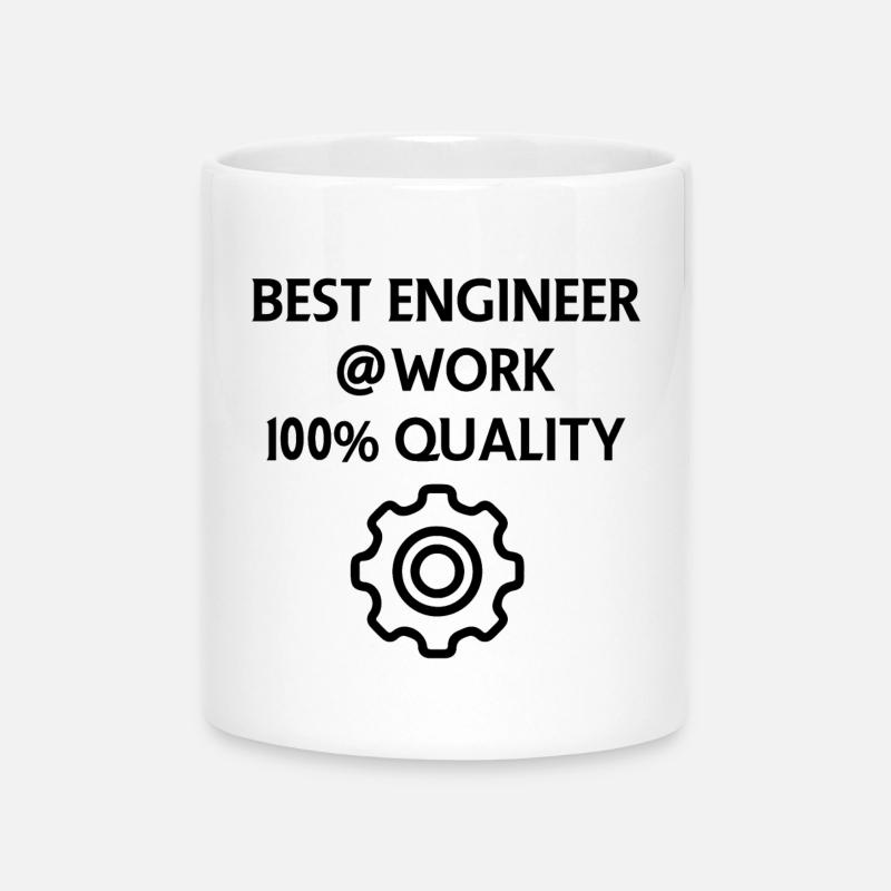 Technician and Engineer - Mug with Heart-Shaped Handle - white