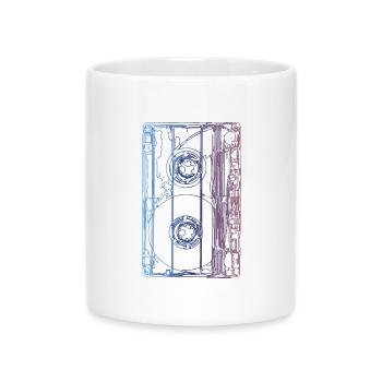 Vintage cassette - Mug with Heart-Shaped Handle - white - Front