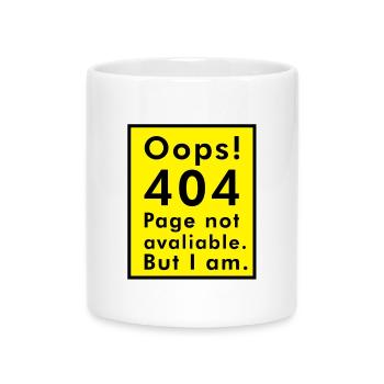 404 error - Mug with Heart-Shaped Handle - white - Front
