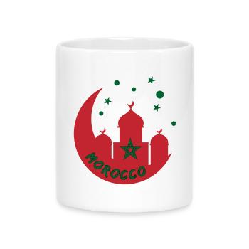 Marokko Moschee Design - Tasse mit Herzhenkel - Weiß - Vorne