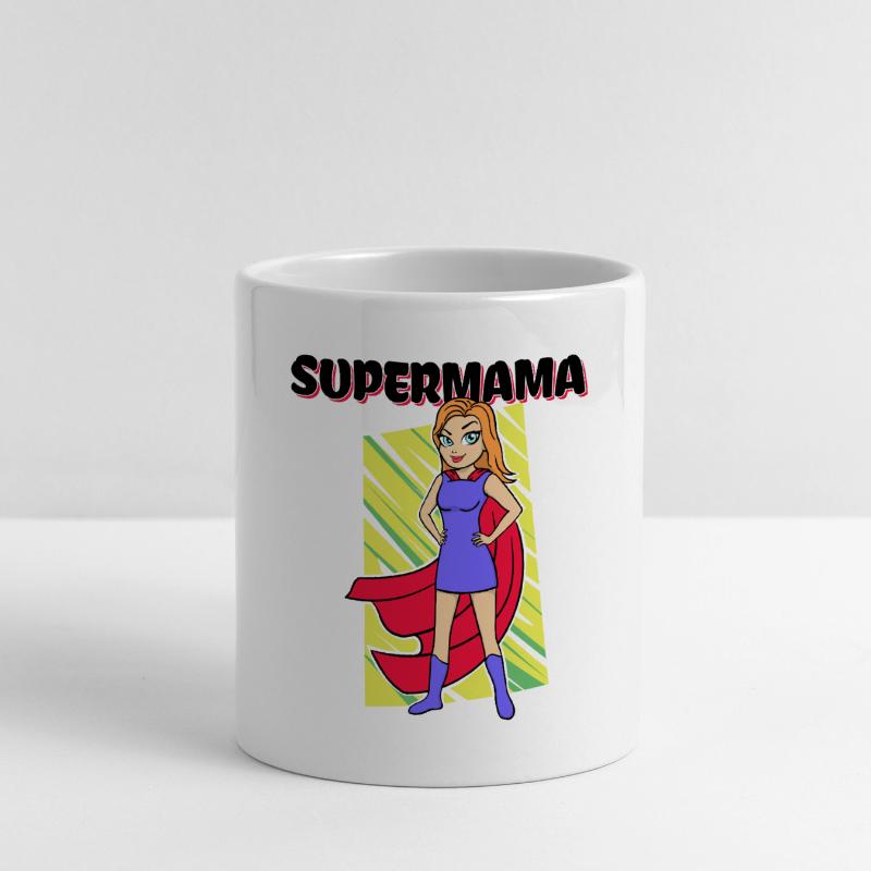Supermama Beste Mutter Muttertag Statement Mama Tasse mit Herzhenkel
