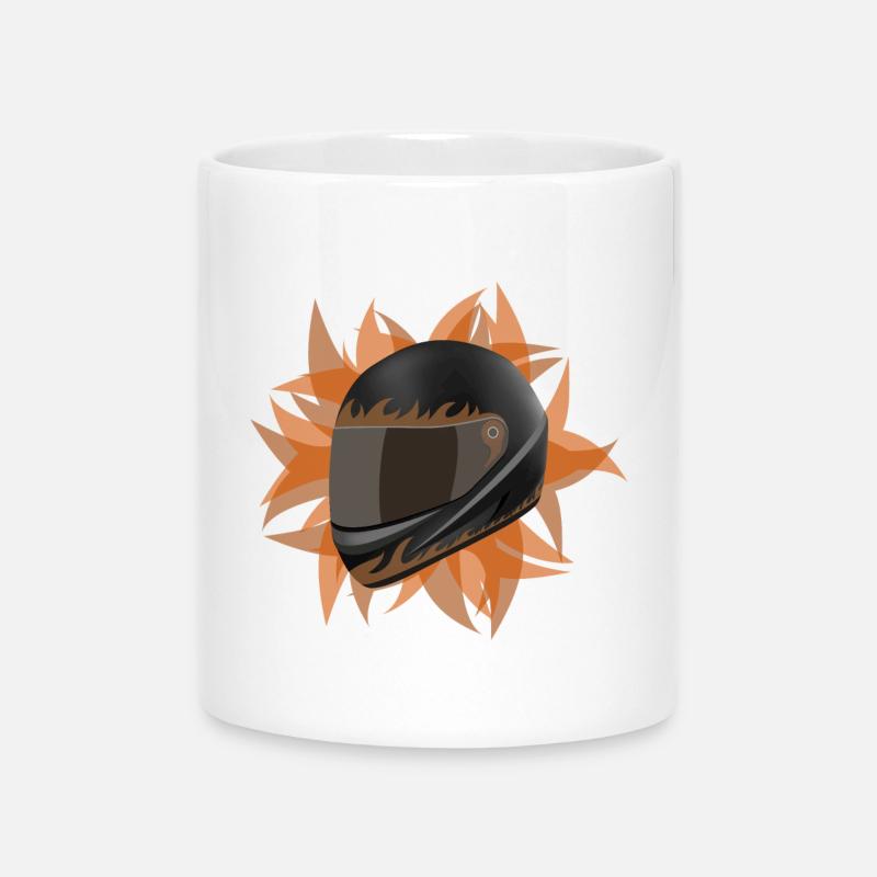 helmet - Mug with Heart-Shaped Handle - white