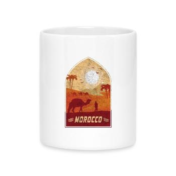 Maroc design chameau vintage / idée cadeau - Mug avec anse en forme de cœur - blanc - Devant