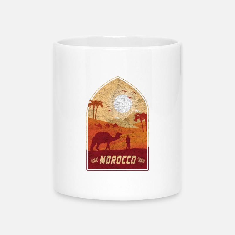 Maroc design chameau vintage / idée cadeau - Mug avec anse en forme de cœur - blanc