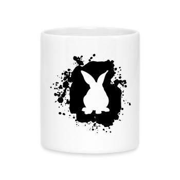 Rabbit - Mug with Heart-Shaped Handle - white - Front