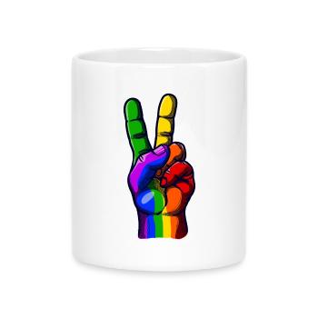 Égalité des droits humains des lesbiennes gays - Mug avec anse en forme de cœur - blanc - Devant