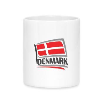Denmark Souvenir Landmark, Denmark Flag Travel - Tasse mit Herzhenkel - Weiß - Vorne