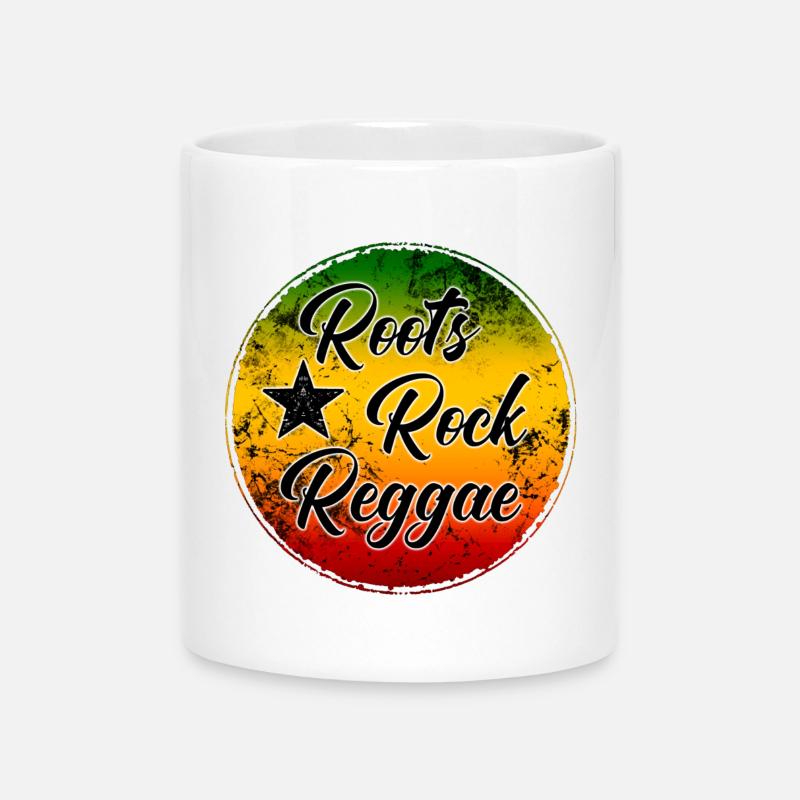 roots rock reggae - illustration de style musical - Mug avec anse en forme de cœur - blanc