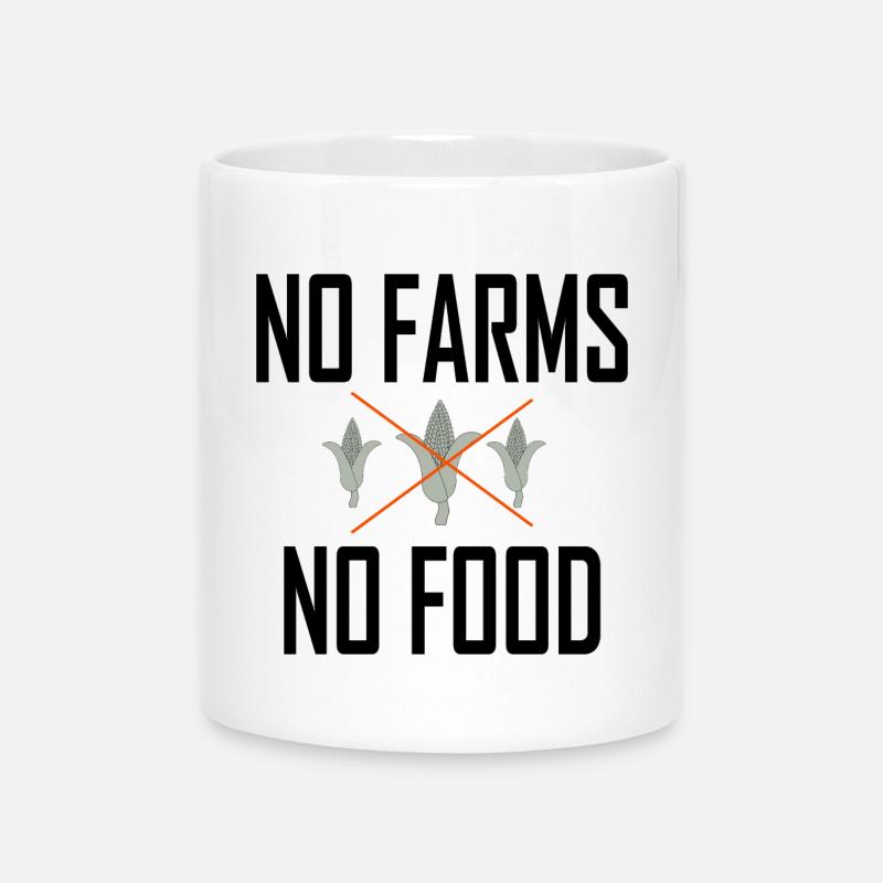 PAS DE FERME PAS DE NOURRITURE - Mug avec anse en forme de cœur - blanc