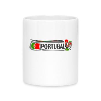 Portugal Travel Souvenir Landmark Portugiesische Flagge - Tasse mit Herzhenkel - Weiß - Vorne