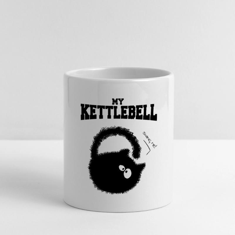 Meine Kettlebell oder Kitte .. Glocke. Tasse mit Herzhenkel
